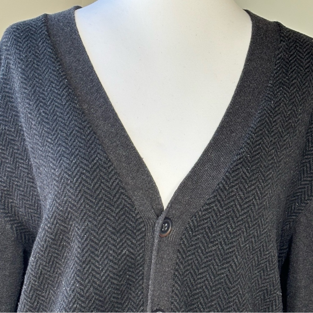 BN2 Saddlebred Cotton Grandpa‎ Cardigan Houndstooth Print Sweater Women Small - Picture 2 of 8